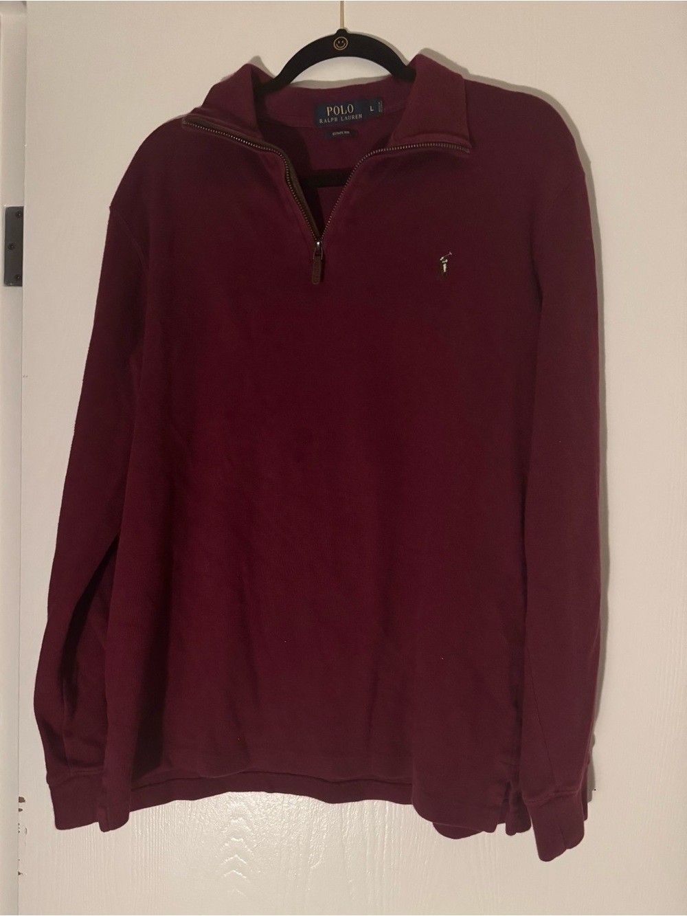 Ralph Lauren Men's Quarter-Zip Sweater in Wine
